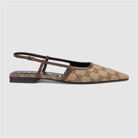 gucci womens flats|women's gg slingback ballet flat.